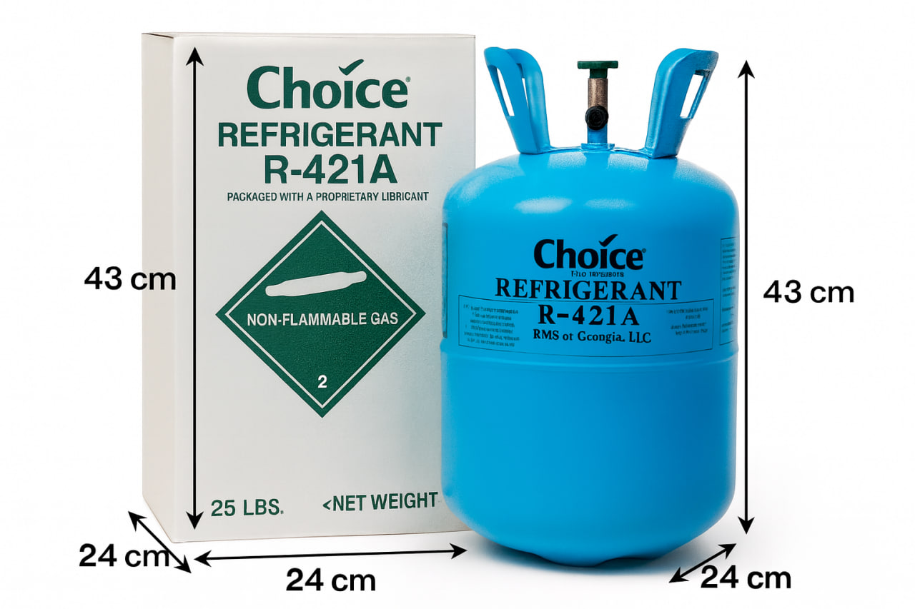 R-421A Réfrigérant – Bouteille de 25 lb (11,3 kg)