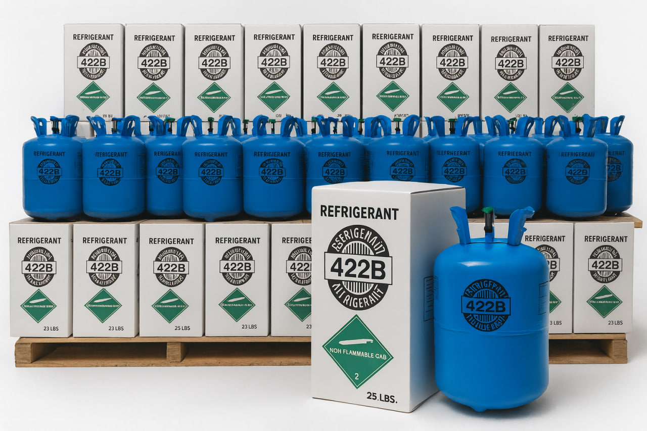 R-422B (NU-22) Réfrigérant – Bouteille de 25 lb (11,3 kg)
