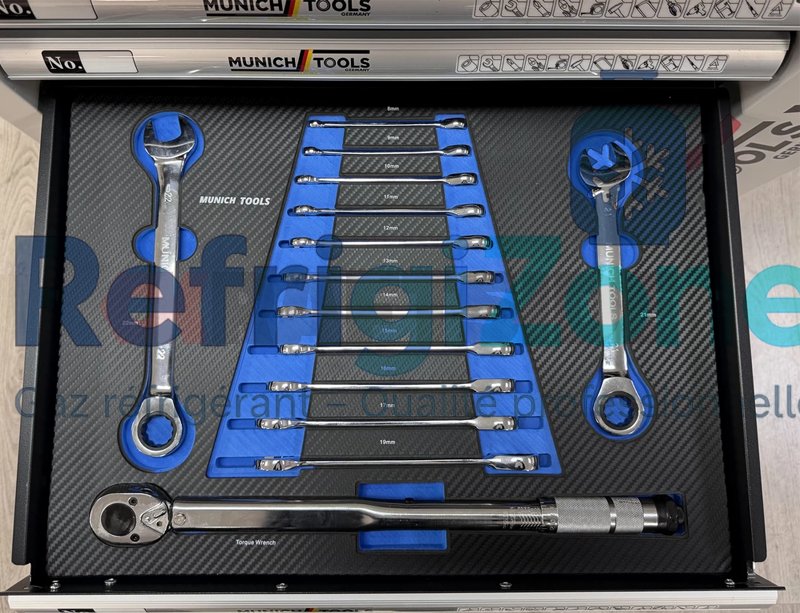 Servante d’atelier 7 tiroirs 6 outillés MunichTools Grey Line – Armoire latérale