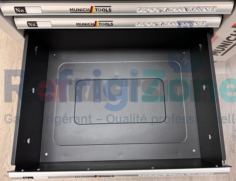 Servante d’atelier 7 tiroirs 6 outillés MunichTools Grey Line – Armoire latérale