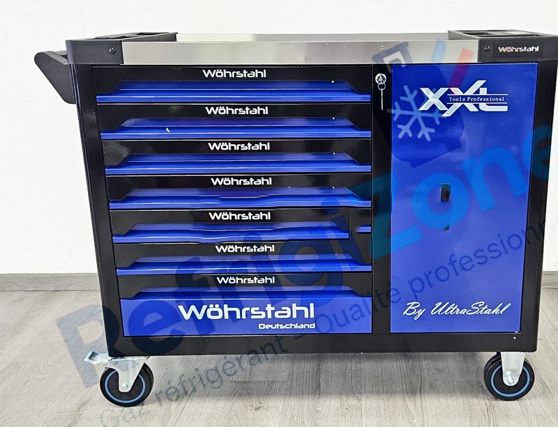 Servante d’atelier professionnelle XXXL 7 tiroirs Blueline