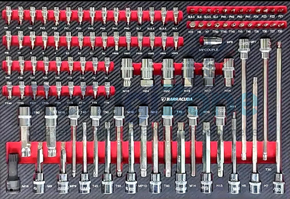 Servante d’atelier 8 tiroirs / 7 outillés Barracuda ROCK Pro +